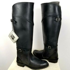 NWT FRYE Dorado Lug Rubber Riding Boot Shearling